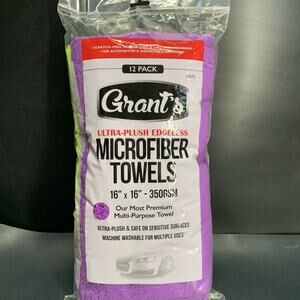 12 Ultra-Plush Edgeless Microfiber Towels Car Detailing Kitchen Bathroom Sealed